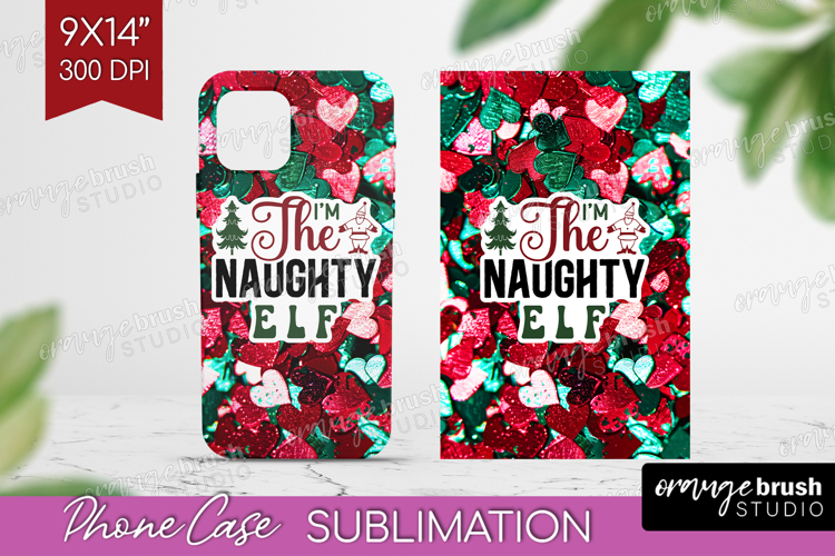 Funny Christmas Quote Phone Case PNG - Xmas Glitter Case PNG