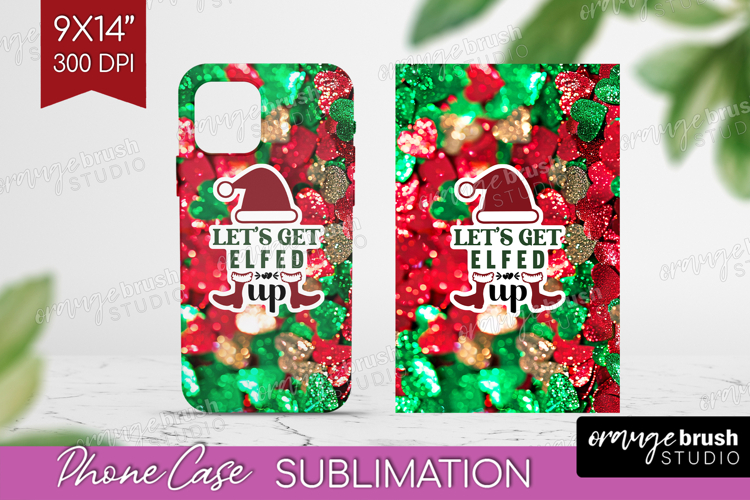 Funny Christmas Quote Phone Case PNG - Xmas Glitter Case PNG