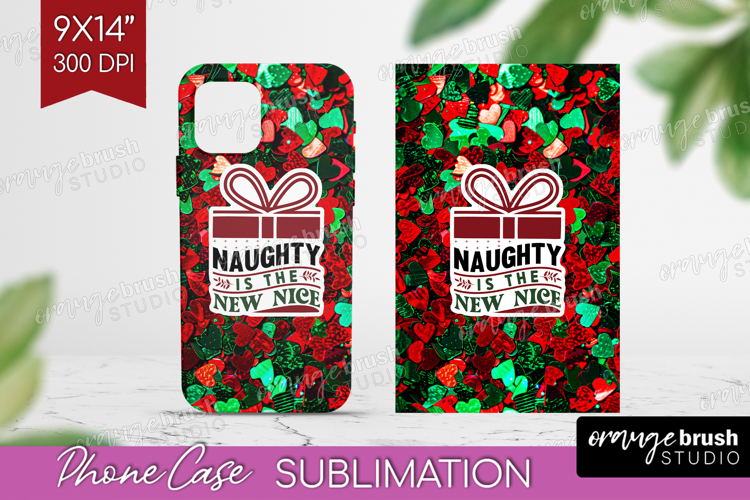 Funny Christmas Quote Phone Case PNG - Xmas Glitter Case PNG