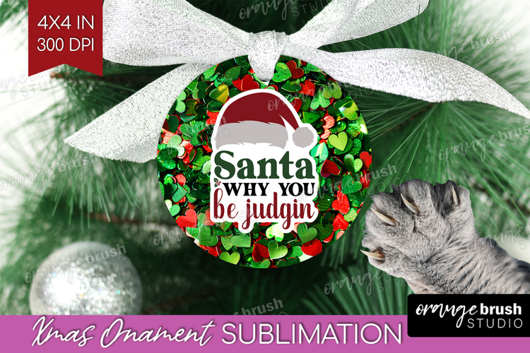 Funny Christmas Quote Ornament PNG - Xmas Glitter PNG