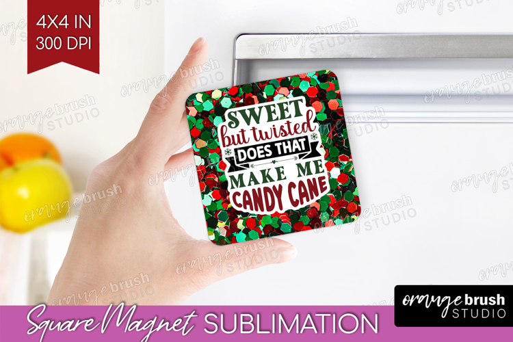 Funny Christmas Quote Magnet Sublimation - Xmas Glitter PNG