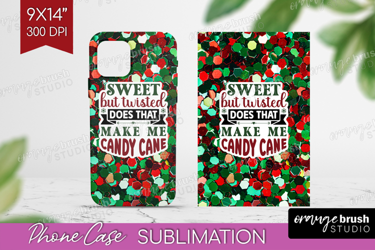 Funny Christmas Quote Phone Case PNG - Xmas Glitter Case PNG