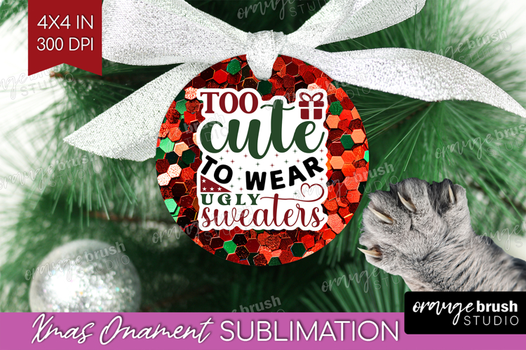 Funny Christmas Quote Ornament PNG - Xmas Glitter PNG