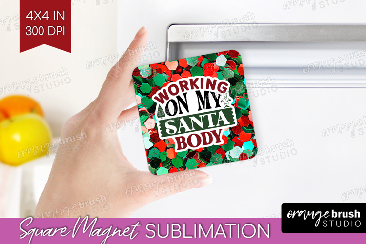 Funny Christmas Quote Magnet Sublimation - Xmas Glitter PNG