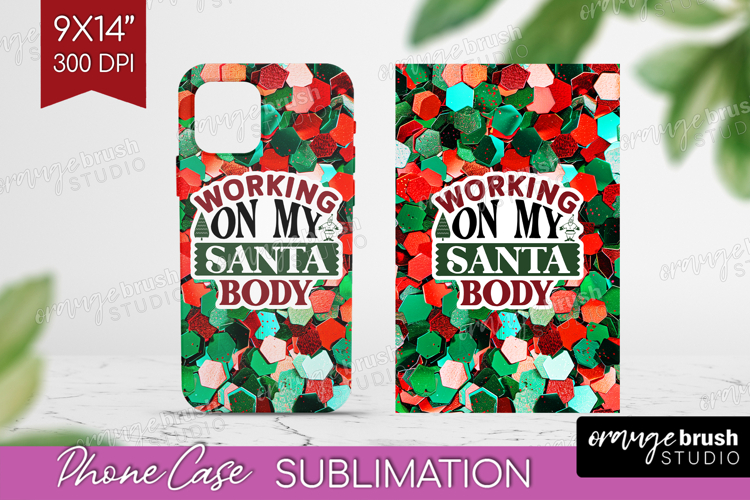 Funny Christmas Quote Phone Case PNG - Xmas Glitter Case PNG