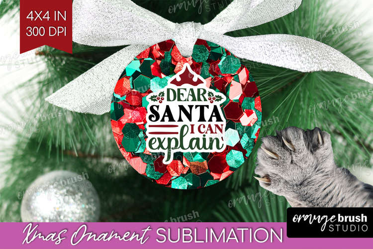Funny Christmas Quote Ornament PNG - Xmas Glitter PNG