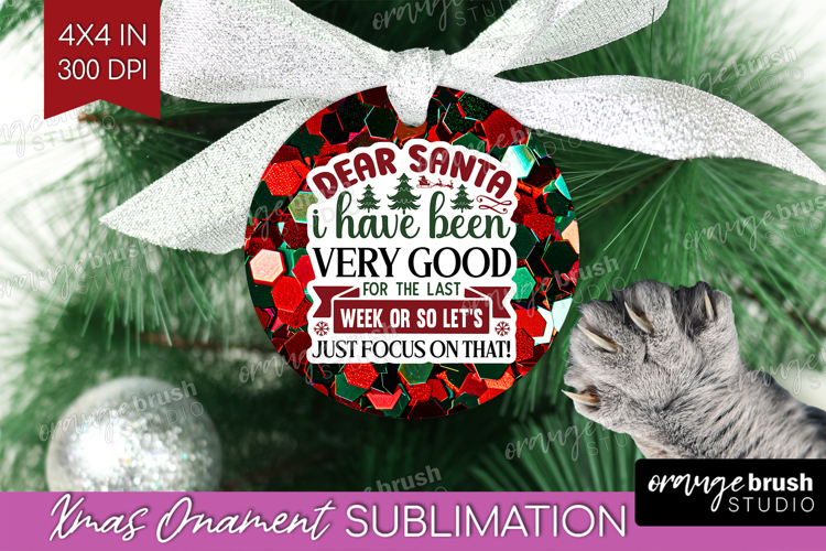 Funny Christmas Quote Ornament PNG - Xmas Glitter PNG
