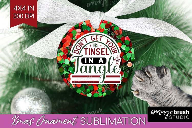 Funny Christmas Quote Ornament PNG - Xmas Glitter PNG