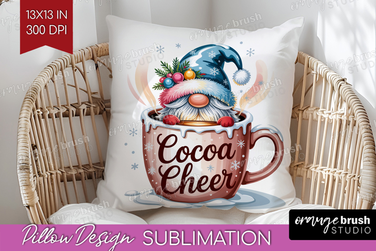 Christmas Gnome Pillow Sublimation - Cute Gnome Pillow Cover