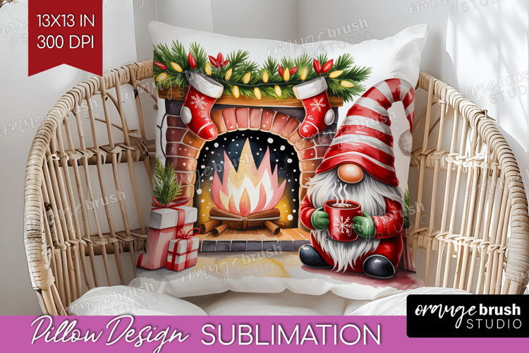 Christmas Gnome Pillow Sublimation - Cute Gnome Pillow Cover