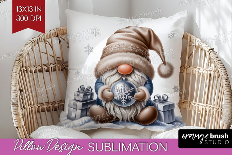 Christmas Gnome Pillow Sublimation - Cute Gnome Pillow Cover