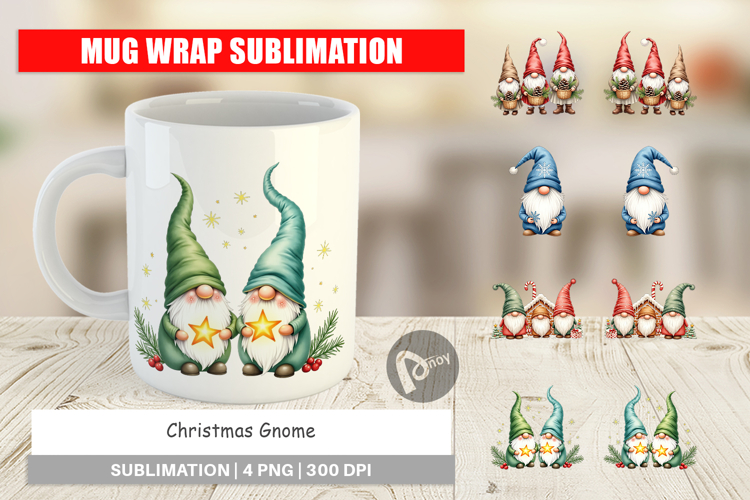 Christmas Gnome Mug Wrap