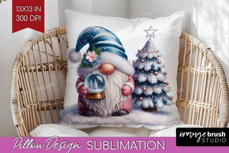 Christmas Gnome Pillow Sublimation - Cute Gnome Pillow Cover