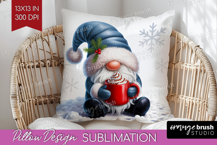 Christmas Gnome Pillow Sublimation - Cute Gnome Pillow Cover
