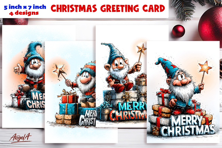 Merry Christmas fairy card printable Christmas gnome gifts