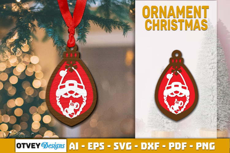 Christmas Gnome Ornament Laser Cut