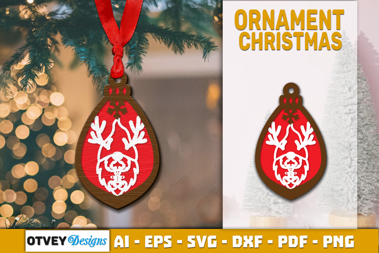 Christmas Gnome Ornament Laser Cut