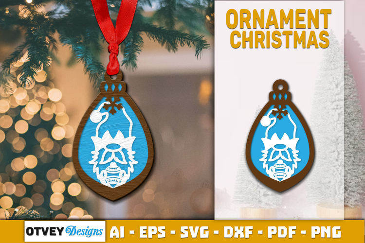 Christmas Gnome Ornament Laser Cut