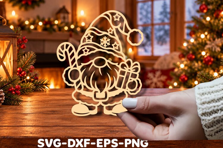 Christmas Gnome Laser Cut example image 1