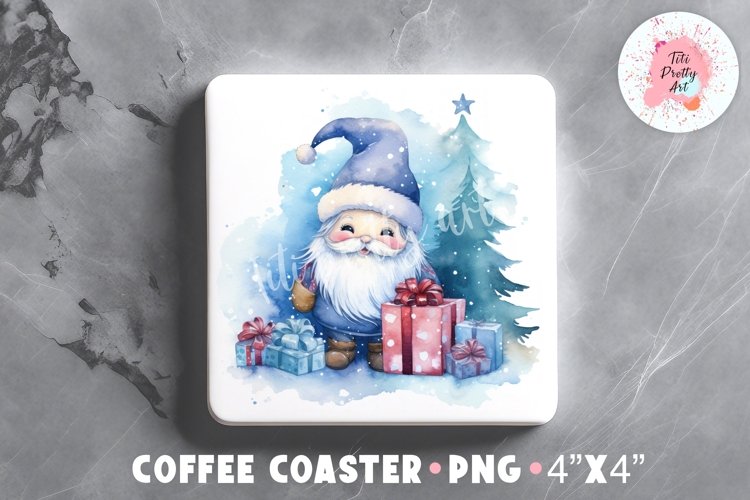 Snowman Square Coaster, Coffee Square Coaster Sublimation Png,  Square Coaster Png