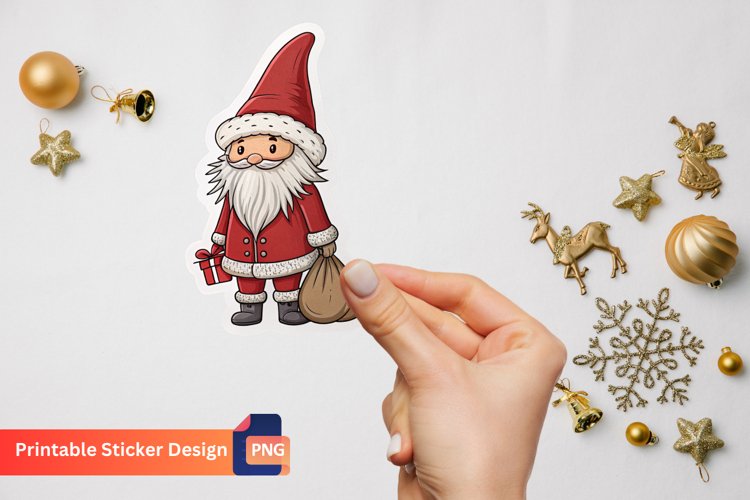 Christmas Gnome Stickers, Funny Gnome Stickers