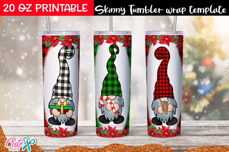 Christmas Sublimation Tumbler | Plaid Gnome Designs
