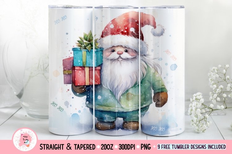 Christmas Gnome Tumbler Wrap, 20 oz tumbler wrap, Christmas Gnome Tumbler Wrap