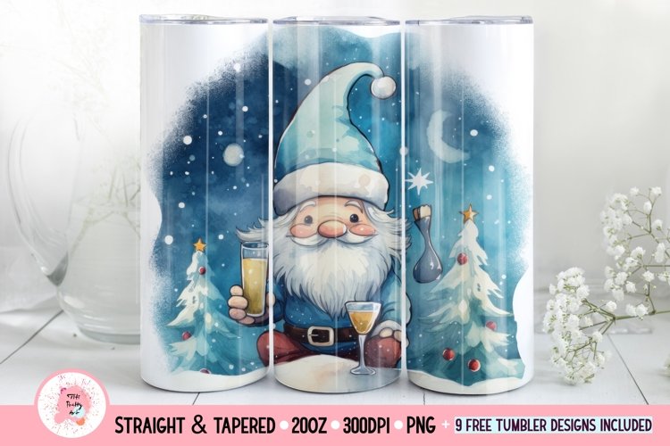 Christmas Gnome Tumbler Wrap | Christmas Png