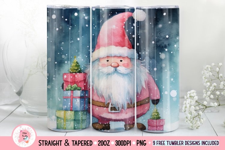 Christmas Gnome Tumbler Wrap | Christmas Png