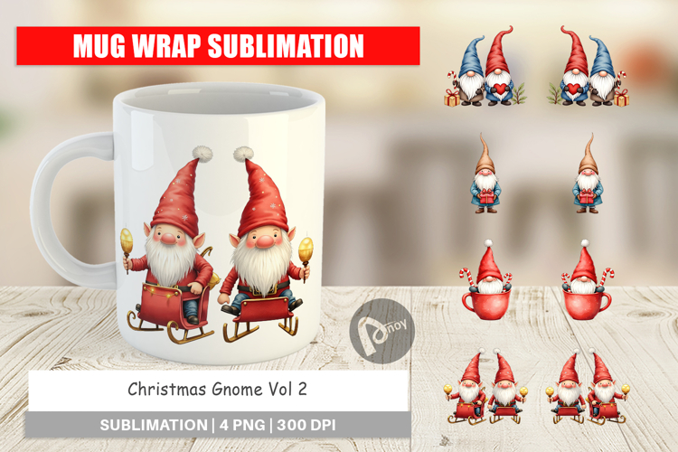 Christmas Gnome Mug Wrap