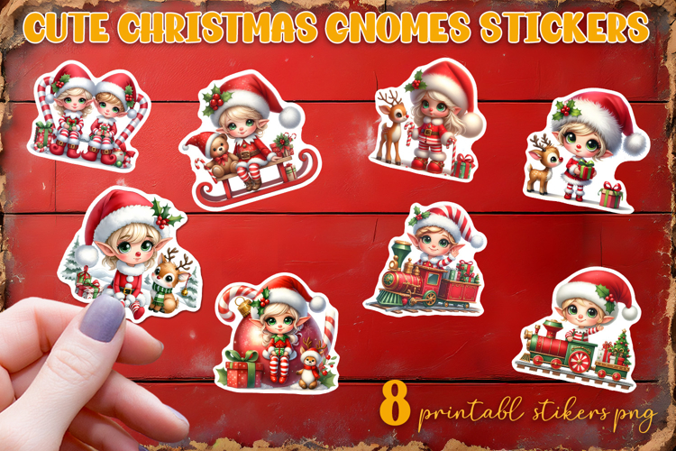Cute christmas elf Stickers | elf Stickers