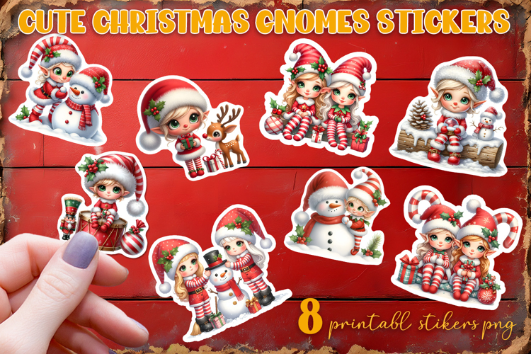Cute christmas elf Stickers | elf Stickers