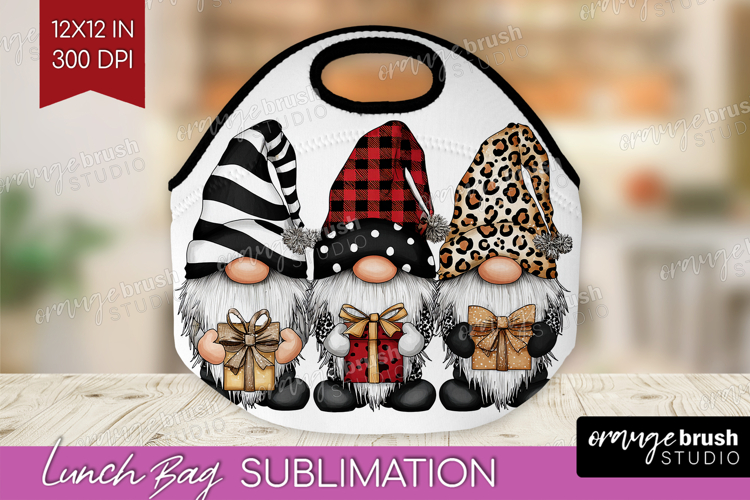 Christmas Gnomies Xmas Lunch Bag Christmas Lunch Bug PNG