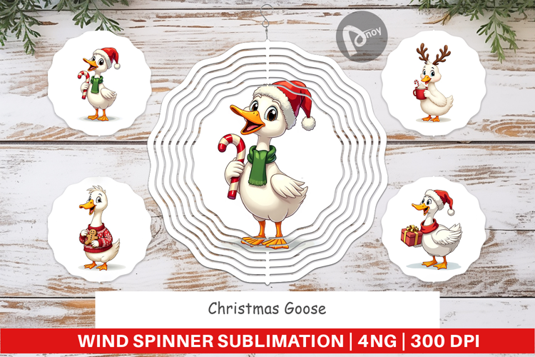 Christmas Goose Wind Spinner