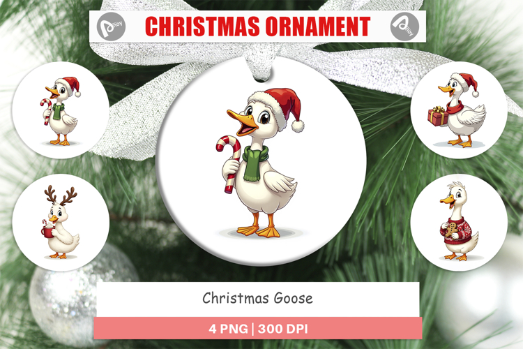 Christmas Goose Ornament