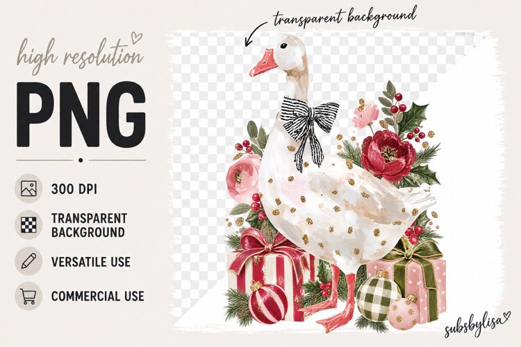 Christmas Goose png example image 1