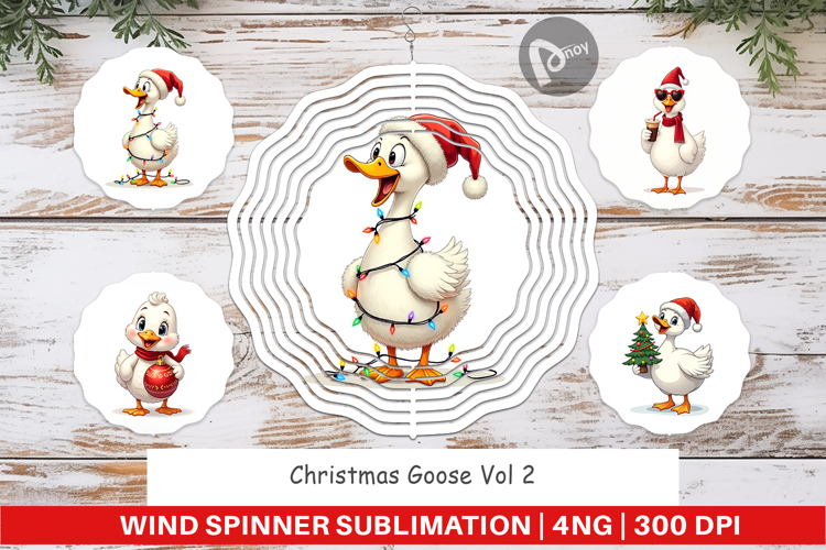 Christmas Goose Wind Spinner