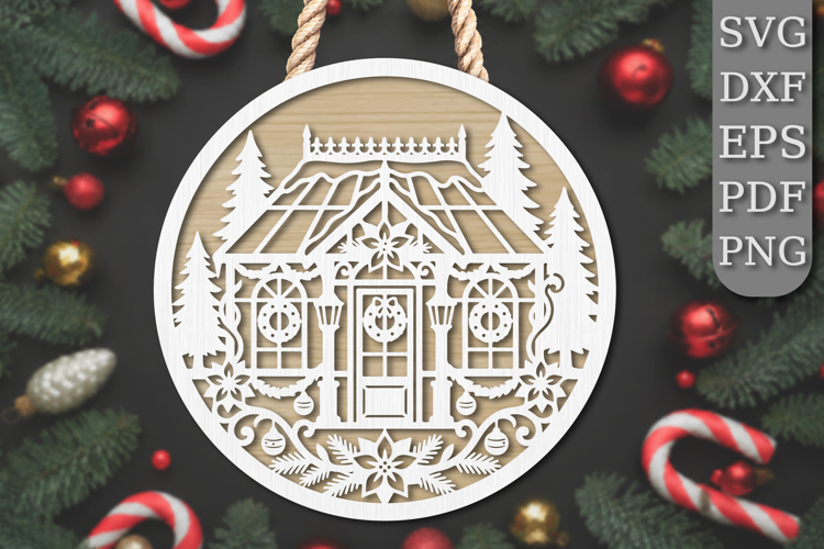 Christmas Greenhouse Laser Cut SVG