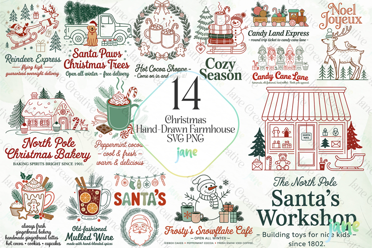 Farmhouse Christmas SVGs Image 8