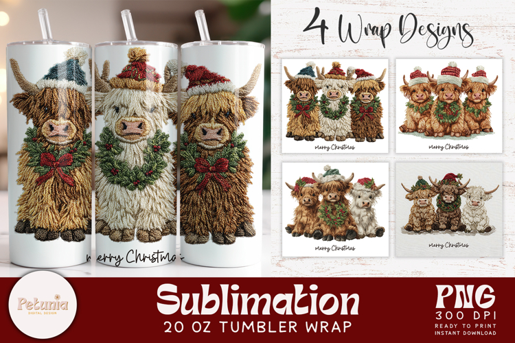Christmas Tumbler Wrap | 20 Oz Sublimation Tumbler