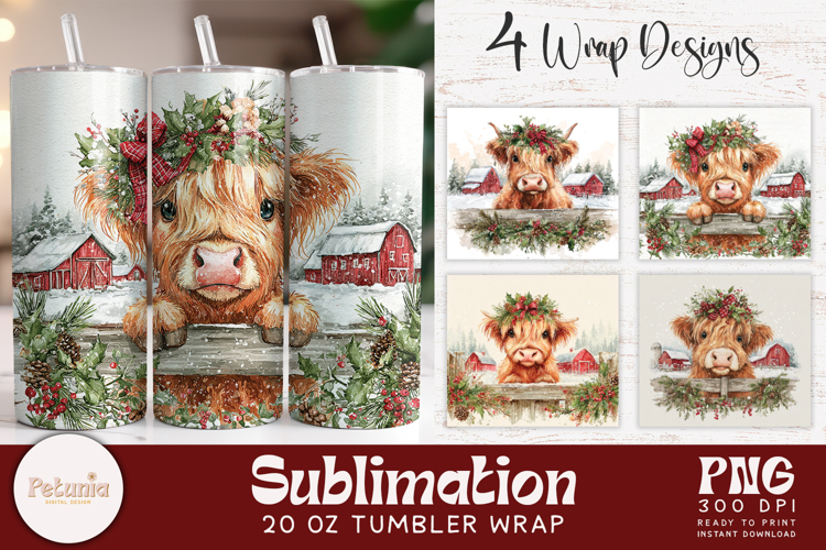 Christmas Tumbler Wrap | 20 Oz Sublimation Tumbler