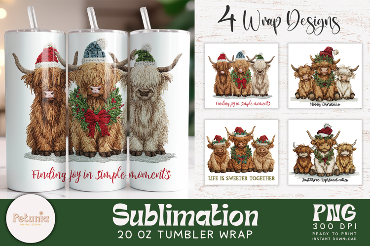 Christmas Tumbler Wrap | 20 Oz Sublimation Tumbler