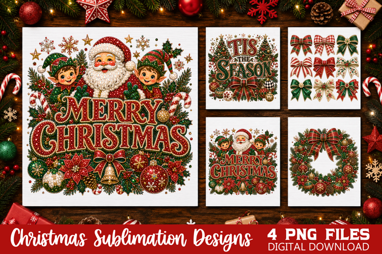 Merry Christmas PNG, Christmas Sublimation