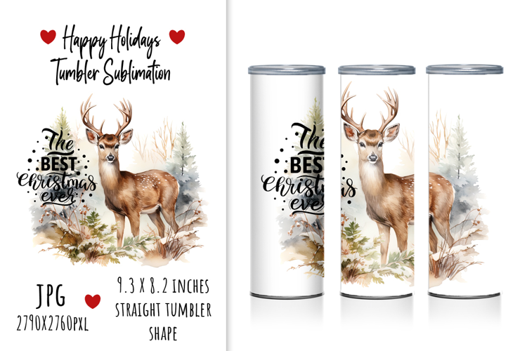 "Christmas Holiday" Straight Tumbler Design