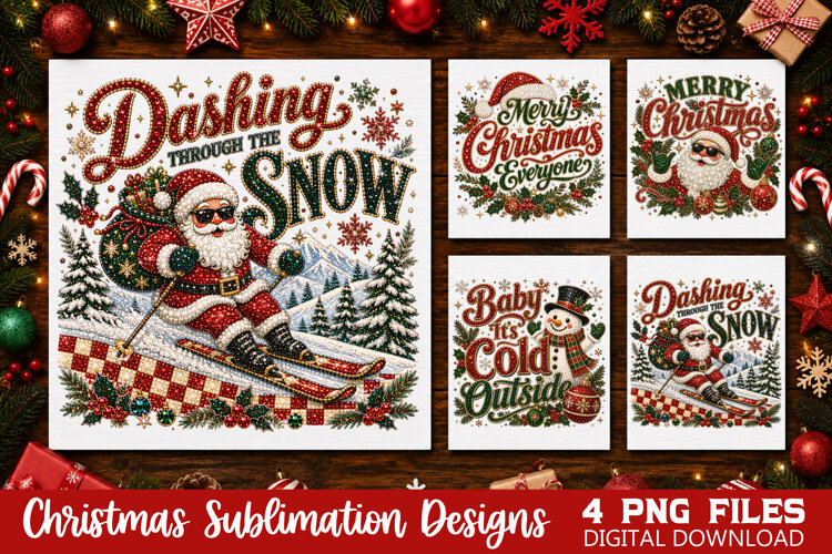 Christmas Holiday Sublimation, Merry Christmas PNG example image 1