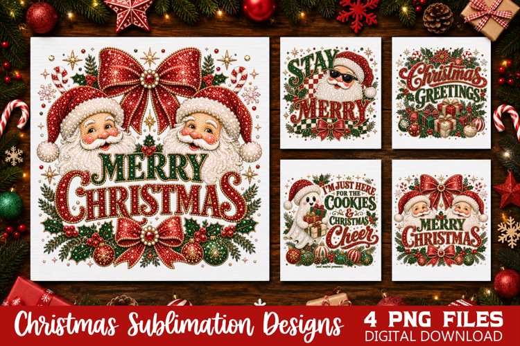Christmas Sublimation PNG, Merry Christmas Designs