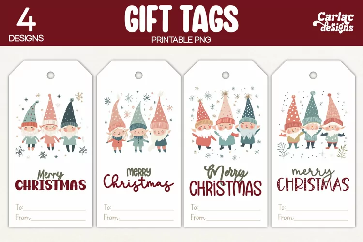 Christmas Gift Tags, Merry Christmas Printable Tags
