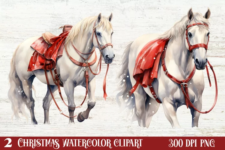 Christmas Horses Clipart, Christmas Horses Clipart