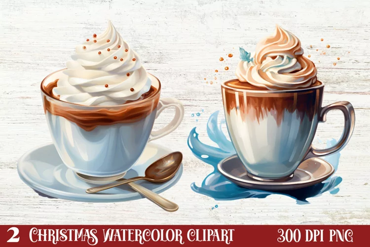 Christmas Hot Chocolate Clipart Sublimation