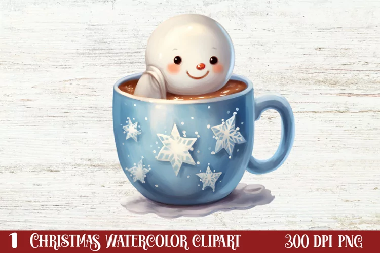 Christmas Hot Chocolate Clipart Sublimation